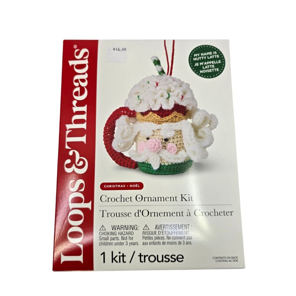 Loops & Threads Crochet Ornament Kit "My Name is Nutty Latte" NEW